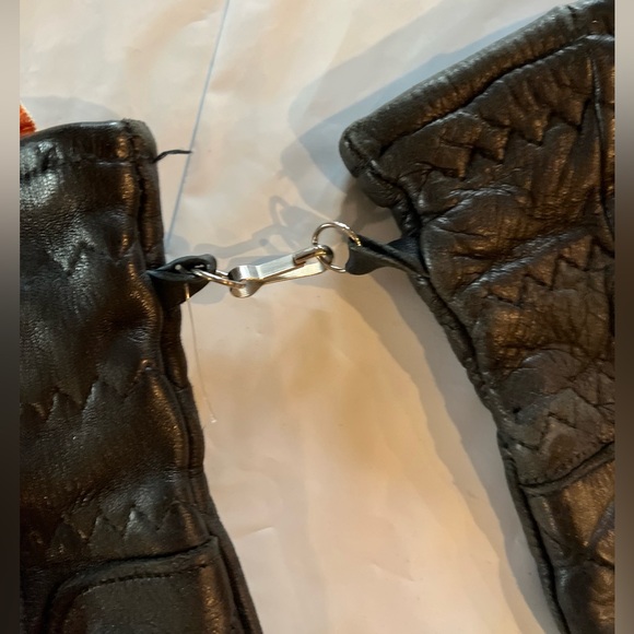 Genuine Deerskin Stay SOFT Black Leather GLOVES Mittens Medium VINTAGE Womens M - Picture 9 of 14